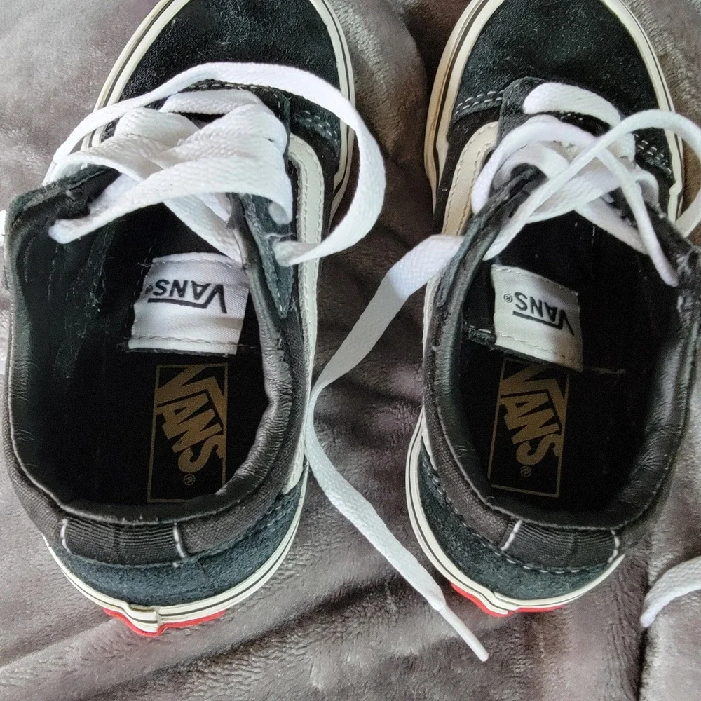 Vans Old Skool Sneakers Kids Size 11 Black Excellent Low Top Skate Shoes